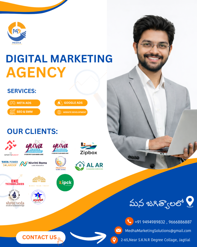 “Medha Marketing Solutions digital marketing agency in Jagtial”